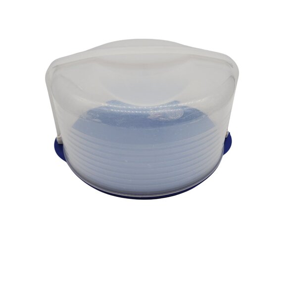 Tupperware Round Cake Carrier With Handle & Locking Lid - Picture 1 of 4